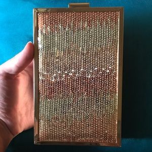 Gold Sequin Clutch